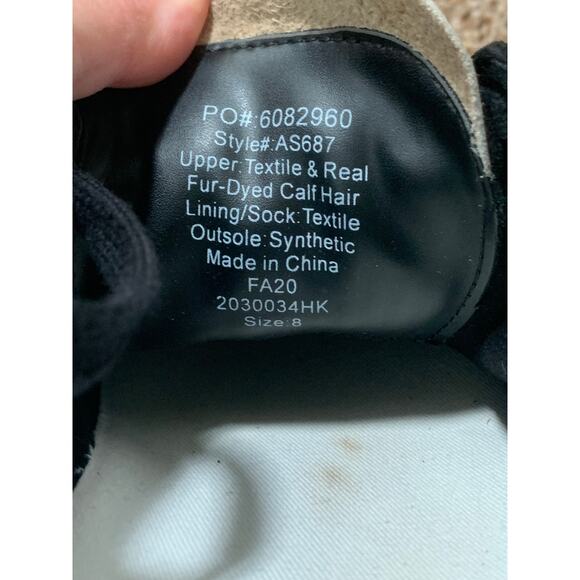 J Crew Road Trip Leopard Black Calf Hair Suede Leather Sneakers Women's Size 8 - Picture 7 of 7